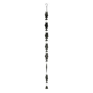 71 Inch Brown Metal Fish Rain Chain Decorative Gutter Downspout Home Decor Art